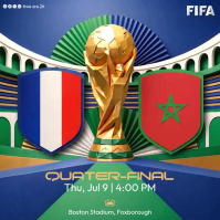 Modern & Minimal Soccer Quarter-Final Match Instagram Post Video Iphosti le-Instagram template