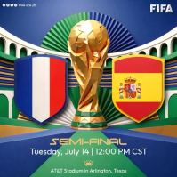 Modern & Minimal Soccer Semi-Final Match Instagram Post Video template