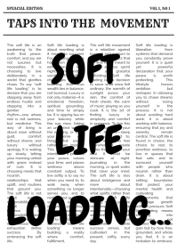 Modern & Minimal Soft Life Loading Retro Newspaper Print A1 template