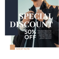 Modern & Minimal Special Discount Sale Free Fashion Winter Arrival Instagram Post template