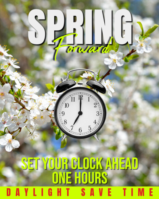 Modern & Minimal Spring Forward Instagram Portrait template