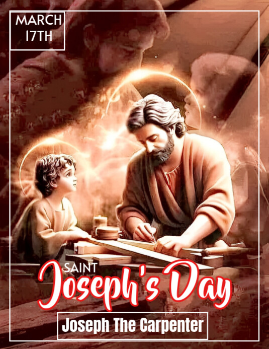 Copy of Modern & Minimal St Joseph's Day Flyer (us Letter) | PosterMyWall