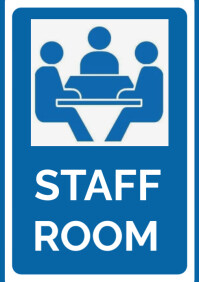 Modern & Minimal Staff Room Door Sign  A4 template