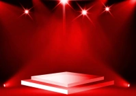 Modern & Minimal Stage Background Postcard template