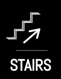 Modern & Minimal Stairs Sign Board  Flyer (us Letter) template