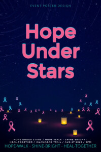 Modern & Minimal Starlit Hope Walk Awareness Design Poster template
