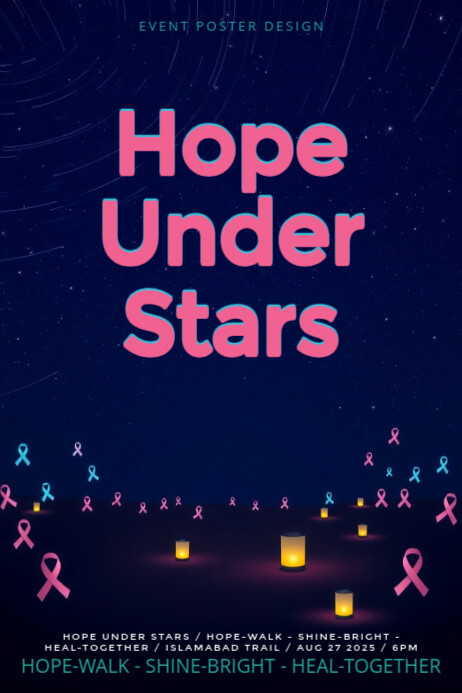 Copy of Modern & Minimal Starlit Hope Walk Awareness Design Poster ...