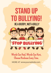 Modern & Minimal Stop Bullying A4 template