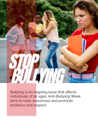 Modern & Minimal Stop Bullying Instagram Portrait template
