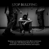 Black Anti-Bullying Awareness Pos Instagram Template