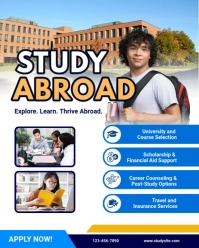 Modern & Minimal Study Abroad Instagram Portrait template