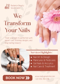 Modern & Minimal Stylish Nail Salon Promotion Template A6