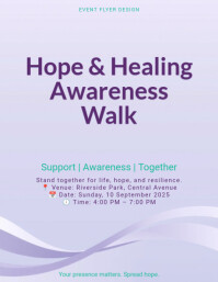 Modern & Minimal Suicide Prevention Awareness Campaign Flyer (us Letter) template