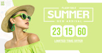 Modern & Minimal Summer Fashion Retail Facebook Shared Image Isithombe Esabiwe ku-Facebook template