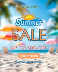 Modern & Minimal Summer Sale Instagram Portrait template