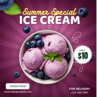 Modern & Minimal Summer Special Ice Cream Instagram Post template