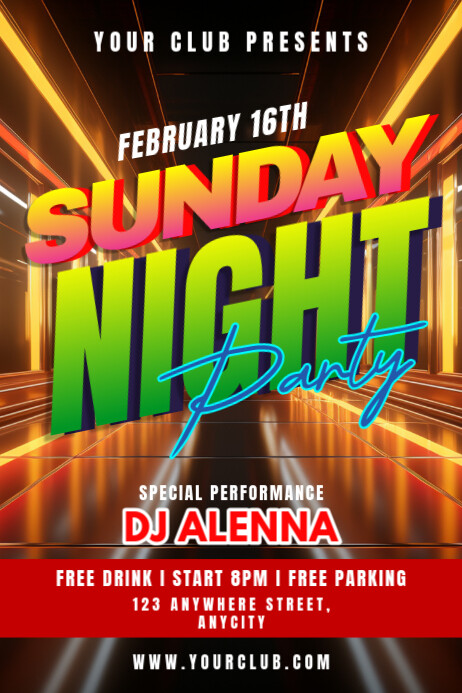 Night Club Event Posters Template | PosterMyWall
