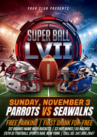 Super Bowl Party A4 Template