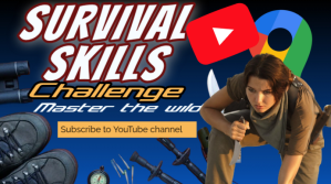 Modern & Minimal Survival Skills  Youtube Thumbnail template