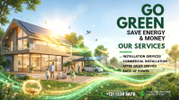 Modern & Minimal Sustainable Energy Services Digital Display Цифровой дисплей (16 : 9) template
