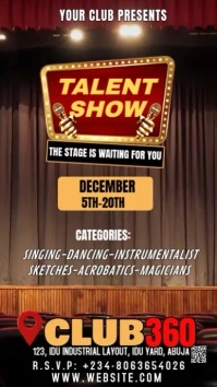 Modern & Minimal Talent Show Template  Instagram Story Instagram-verhaal