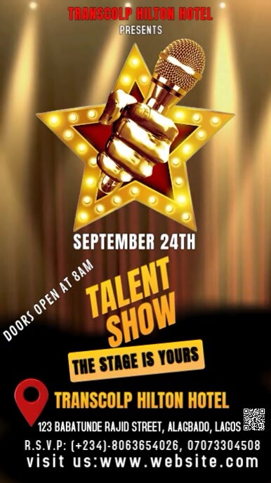 Modern & Minimal Talent Show Template  Instagram Story