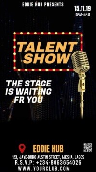Modern & Minimal Talent Show Template  Instagram Story
