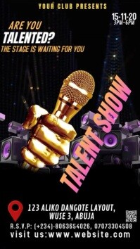 Modern & Minimal Talent Show Template  Instagram Story