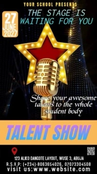 Modern & Minimal Talent Show Template  Instagram Story Instagram-verhaal