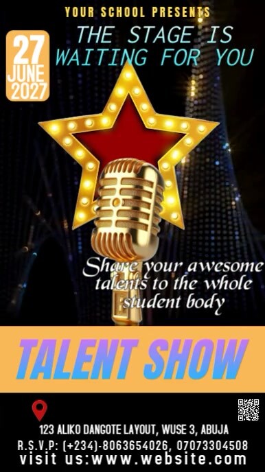 Modern & Minimal Talent Show Template  Instagram Story Indaba yaku-Instagram