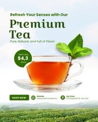 Modern & Minimal Tea Promotion Instagram Portrait template