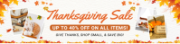 Modern & Minimal Thanksgiving Special Sale Offer  Banner 2' × 8' template