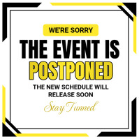 Modern & Minimal The Event Is Postponed Instagram Post template
