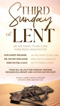 Modern & Minimal Third Sunday Of Lent Instagram Story template