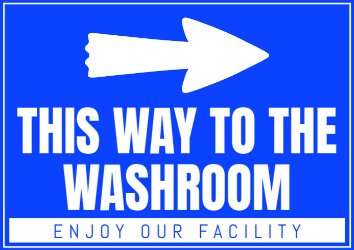 Modern & Minimal This Way Sign A4 Template | PosterMyWall