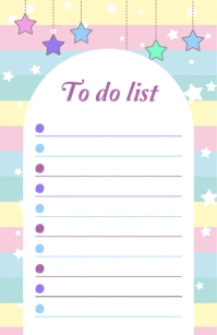 Modern & Minimal To Do List Template Half Page Wide