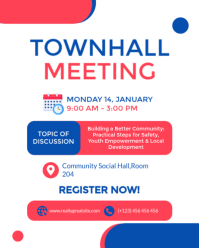 Modern & Minimal Town Hall Meeting Instagram Portrait template