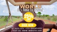 Modern & Minimal Travel Adventure  Youtube Thumbnail template