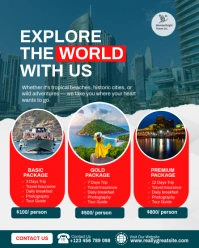 Modern & Minimal Travel Agent Flyer Template Instagram Portrait