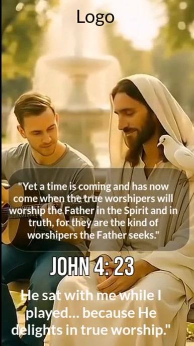 Modern & Minimal True Worshipper Digital Display (9:16) template
