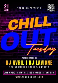 Modern & Minimal Tuesday Chillout Party  A1 template