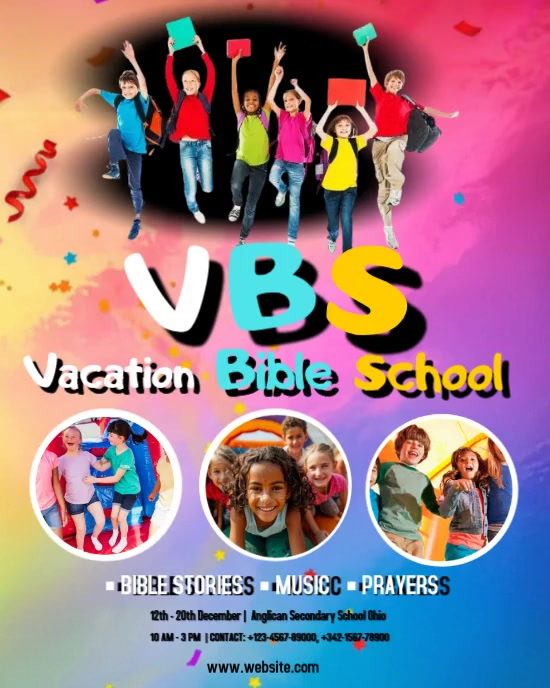 Copy of Modern & Minimal Vacation Bible School Instagram Portrait ...