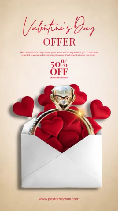 Modern & Minimal Valentine's Day Jewelry Sale Reel Instagram template