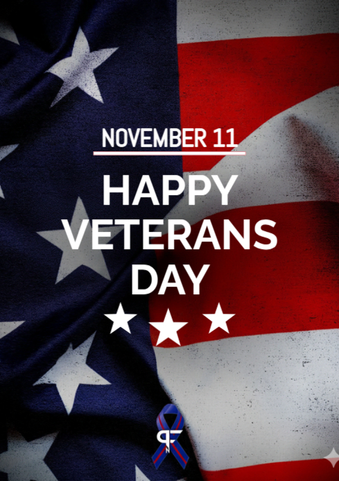 Modern Minimal Veterans Day A4 Template PosterMyWall