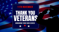 Modern & Minimal Veterans Day Celebration Template Digital Display (16:9)