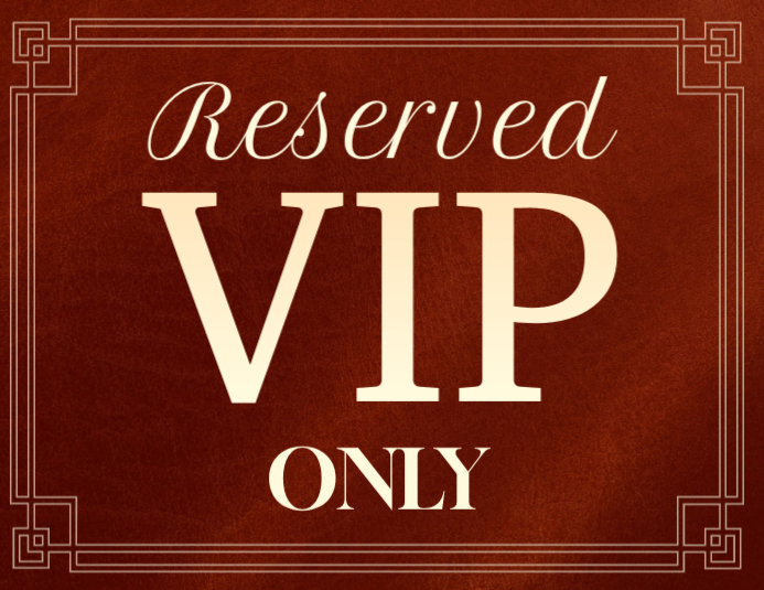 Vip Reseved Sign Plantilla de Modern & Minimal Vip Only Reserved Access Event Signage ...