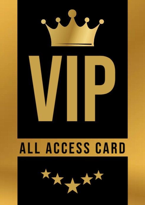 Modern & Minimal Vip Pass Admission Card A6 Template | PosterMyWall