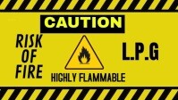 Modern & Minimal Warning, Risk Of Fire  Youtube Thumbnail template