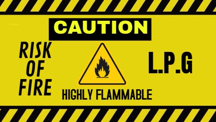 Modern & Minimal Warning, Risk Of Fire  Youtube Thumbnail Isithonjana se-YouTube template