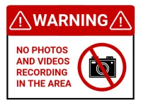 Modern & Minimal Warning Yard Sign template